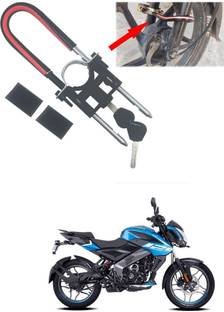 AutoGnix Computerised Wave Key Bike Front Shocker Lock Wheel Lock Bike Front Shocker Lock Wheel Lock For Pulsar NS 125 Wheel Lock