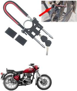 Qiisx Bike Front Shocker Lock Wheel Lock For Bullet 350 Twinspark Wheel Lock