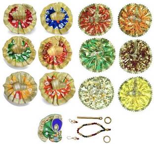 RRR HANDICRAFTS Combo of 12 Stylish Bal Gopal Kanha Laddu Gopal, Poshak 1Jewl set 1Pagdi, Size(0to2) Dress
