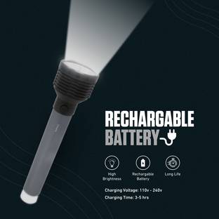 cinefx 50 Watt Aluminium Body Rechargeable Long Range Search Light LED Flashlight 8 hrs Torch Emergency Light