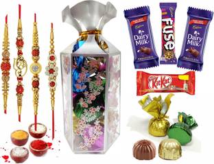 FabBites Rakhi Chocolate Hamper for Brother/Bhai/Little/Rakhi Chocolate Combo Pack Combo