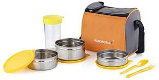 VARMORA SS(Stainless Steel) Jumbo Smart Lunch Box 3 Containers Lunch Box