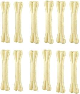 Slatters Be Royal Store Rawhide Calcium White Chew Bone Treat for Dental Health Dog Puppy Puppies Cat Beef 0.5 kg Dry Adult, New Born, Senior, Young Dog Food