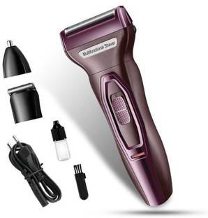 GLOWISH 3 IN 1 CORDLESS SHAVER, NOSE AND BODY TRIMMER Trimmer 60 min  Runtime 4 Length Settings
