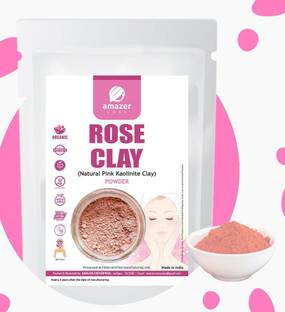Amazer Care Rose Clay Powder | Natural Pink Kaolinite Clay | Face Mask & Skin Care