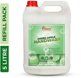 Niklakk GREEN APPLE HANDWASH LIQUID 5 LITER Hand Wash Can Hand Wash Can