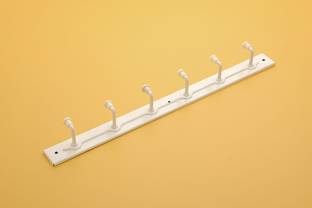 iSTAR 6 Pin Hook for Door Wall for Hanging Keys, Clothes, Towel (pack of 1) (WHITE) Door Hanger