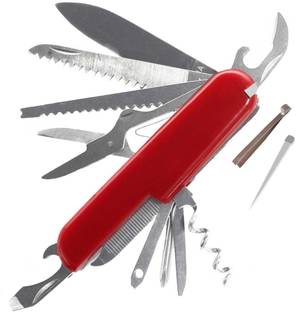 DSTECHBAR Survival Tool 14 In 1 Multifunction Stainless Steel Swiss Knife Survival Knife, Multi Tool