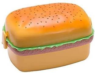 WHITE POPCORN Burger Lunch Box for Kids 3 Containers Lunch Box