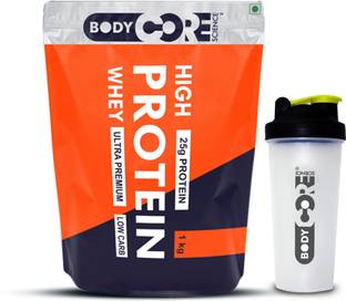 BCS High Whey Protein Ultra Premium-1Kg With Shaker(Chocolate) Whey Protein