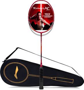 LI-NING Turbo X 80 III Strung Badminton Racket (Red, Copper) Red, Brown Strung Badminton Racquet