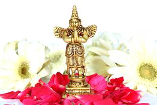 aalayam selveer Small Garudalwar Statue | Karudalwar Statue Small | Garudan Idol Brass Decorative Showpiece  -  10 cm