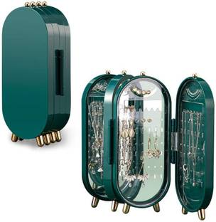 KRP Enterprise Foldable jewellery Box with Mirror (Multicolor , Pack of 1) jewellery Box, neckless stand, earing box Vanity Box