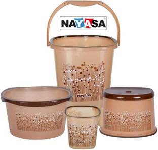 NAYASA nayasa 4 pcs bath set with tub 25 L Plastic Bucket