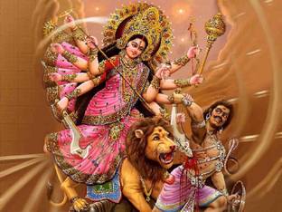 Self Adhesive UV Coated High Resolution Vinyl Print – Maa Durga Poster Fine Art Print
