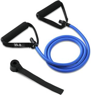 Black Mountain Resistance Exercise Band with Handles Workout Bands for Physical Therapy Resistance Tube