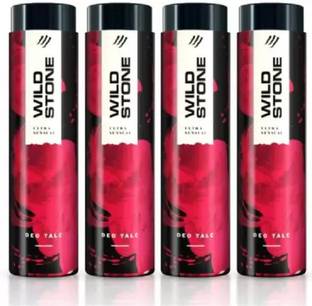 Wild Stone Ultra Sensual Talcum Powder, 100g each ( Pack of 4)