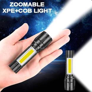 Sument SUN M212 (RECHARGEABLE LED METAL TORCH) with SOS Function, 25W Laser COB, 500mAh Torch
