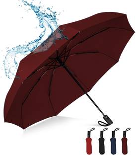 Conquest Auto Open And 3 Fold Umbrella For Protection Against Rain Sun&UV Rays with cover Umbrella