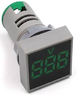 Gadariya King 22MM AC 12-500V Voltmeter Square Panel LED Digital Indicator Light Digital Voltage Tester