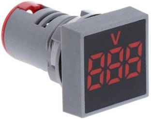 Gadariya King 1 PCS RED 22MM AC 20-500V VOLTMETER SQUARE PANEL LED DIGITAL Digital Voltage Tester