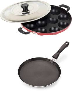 HM EVOTEK 3 Layer Non Stick Coated Appam Maker & Dosa Tawa Combo Non-Stick Coated Cookware Set