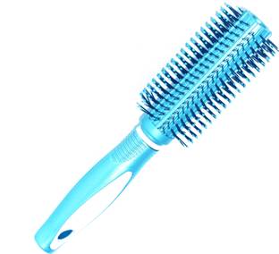 Soulvinee Plastic Round Curling Bristle Handle Wavy Hairstyle Scalp Brush Comb