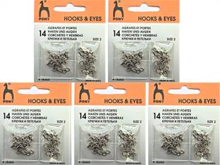 Artonezt 70 Sets Pony Blouse Hook and Eye Fasteners for Sewing Clothing Dressmaking Hook Eye