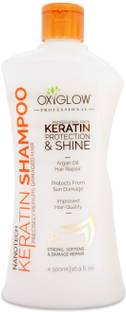 OXYGLOW Keratin Shampoo Enriched with Argan Oil Repairs Damaged Hair, 500 ml
