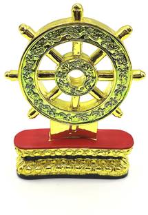 Plus Value Dharmachakra Karma Chakra 6.5 x 4.5inch Decorative Showpiece  -  6.5 cm