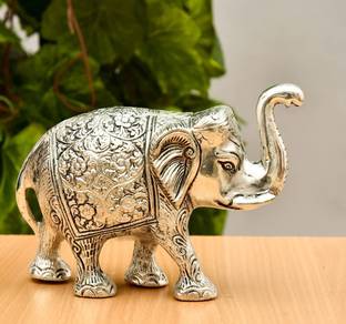 SP Handicrafts Metal Elephant Statue Decoration Decorative Showpiece  -  12 cm