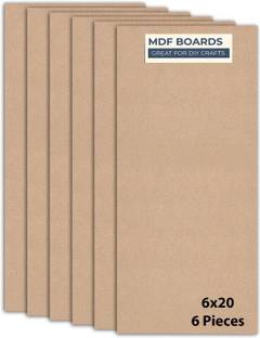 PeerShah 6" X 20" Mdf Board Sheet For Art & Craft Pack of 6 Ash Japanese Wood Veneer