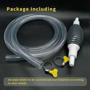 Porquepine Fuel Transfer Pump Kit Tank Sucker Latest High Flow Hand Pump Magnetic Aquarium Cleaner