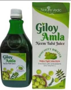 Nature Vedic Giloy, Amla, Neem & Tulsi Juice-Improve Immunity & Digestion