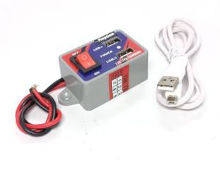 Neption DC Bike charger 12/24 dual usb charger with data cable 2 A Bike Mobile Charger