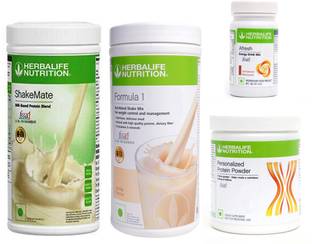 Herbalife Nutrition FORMULA1VANILLA 500PROTIEN 200 GAFRESHENERGYDRINK CINNAMAN 50 +SHAKEMATE 500 G Plant-Based Protein