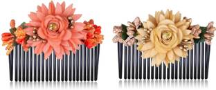 Myra Collection Flower Design Clip For Women Bun Clip