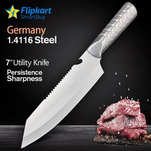Flipkart SmartBuy 1 Pc Stainless Steel Knife Santoku Chefs Kitchen,Blade length 178 mm Colour Silver