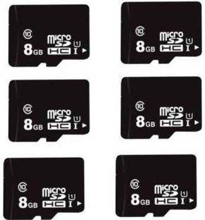 13-HI-13 MicroSD Card Pro 8 GB Class 10 48 MB/s Pack Of 6 Pro 8 GB MicroSD Card Class 10 48 MB/s  Memory Card Compatible with Mobile