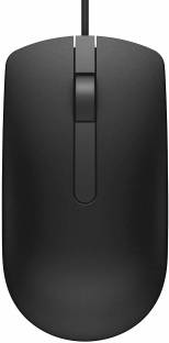 DELL WIOFY Comfortable Wired Mouse -1000 DPI Wired Optical Mouse (USB 2.0,Black) Wired Ambidextrous Optical  Gaming Mouse