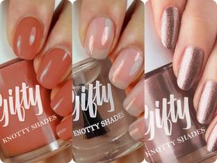 GIFTY No Toxin Nail Lacquer LIIT Combo (Yasss It's LIT3) Strong As Coffee,Super Glossy,Magical Gold