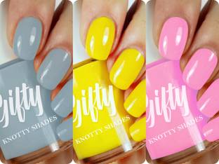 GIFTY No Toxin Nail Lacquer LIIT Combo Pack (Yasss It's LIT3) Smoky Night,Sun Dance,Bitter Sweet