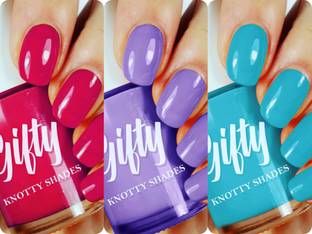 GIFTY No Toxin Nail Lacquer LIIT Combo Pack (Yasss It's LIT3) Spoiled Diva,Love Struck,Orchid