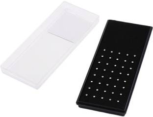 ADF Silver Plated Crystal Nose Stud Set