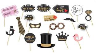 Arihant Hub Engagement Party Props Pack Of 18 Photo Booth Board