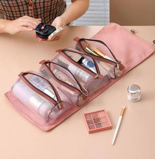 Trendegic 4 in 1 Hanging Roll-Up Foldable Portable Detachable cosmetic Makeup Toiletry Bag