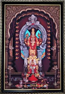 SujArta Horanadu Annapoorneshwari Photo, (Medium Size) 13*9 Inch, 6 mm Board Religious Frame
