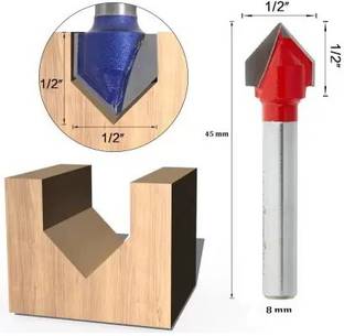 LIEUTENANT 8MM-Shank V GROOVE Wood Router -Bits Hand Tool Kit
