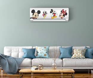 Byte Studio 91 cm Mickey Mouse and Minnie Mouse AC Sticker (Multicolor 30cmx91cm) Self Adhesive Sticker