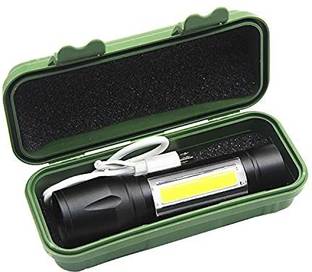 UNZAG Rechargeable Torchlight Super Biright Pocket Zoom COB USB Charging 2 hrs Flood Lamp Emergency Light